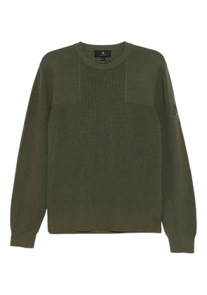 Belstaff logo-appliqué cotton jumper - Green