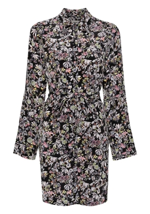 Zadig&Voltaire botanical-print silk shirtdress - Black