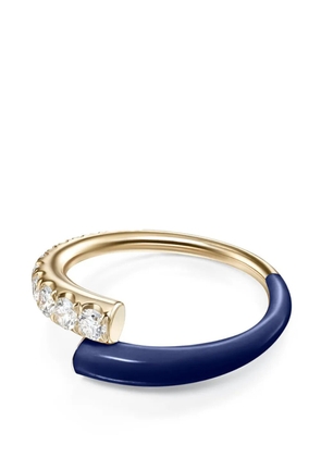 Melissa Kaye 18K yellow gold navy Diamond Lola ring