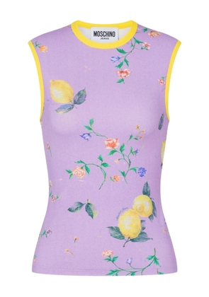 MOSCHINO JEANS floral-print vest - Purple