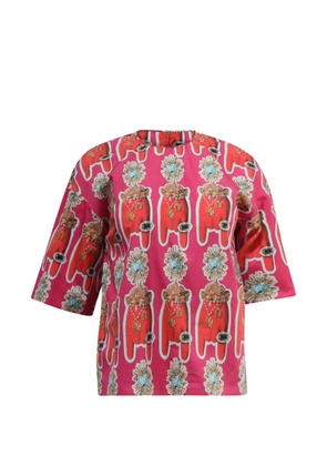 Dolce & Gabbana Pre-Owned crystal printed T-shirt - Pink