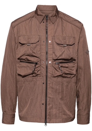 Spoonyard crinkled shirt jacket - Brown