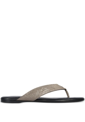 Courrèges logo-detail flat sandals - Neutrals