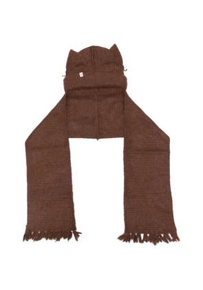 Charles Jeffrey Loverboy ears beanie scarf - Brown