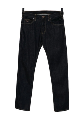 Emporio Armani logo-patch jeans - Blue