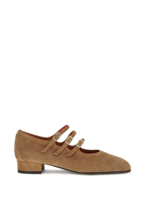Carel Paris triple-strap perforated pumps - Brown