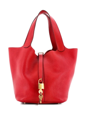 Hermès Pre-Owned Picotin Lock Bag Clemence MM bucket bag - Red