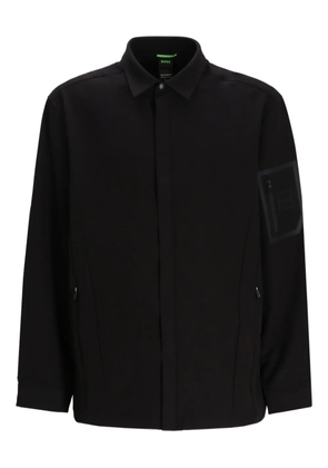 BOSS pocket-detail shirt jacket - Black