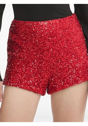 NEVER FULLY DRESSED sequin-embellished shorts - Red