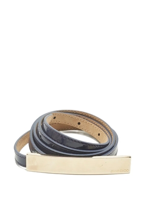 Jimmy Choo Pre-Owned logo-detail leather belt - Purple