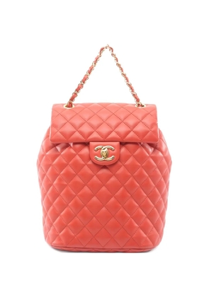CHANEL Pre-Owned 2018-2019 Matelasse quilted backpack - Orange
