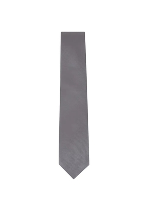 Eton textured pointed-tip tie - Grey
