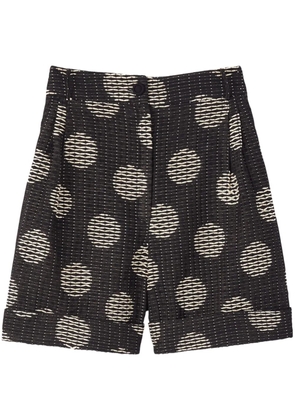 DESTREE Daniel polka-dot jacquard shorts - Black