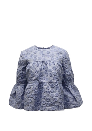 Co tiered puff-sleeve blouse - Blue