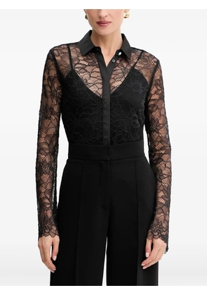 GUESS USA Antoinette lace buttoned top - Black