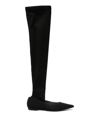 Dolce & Gabbana Pre-Owned 2024 thigh-high pointed-toe boots - Black
