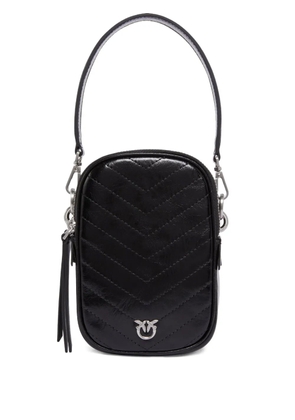 PINKO chevron-quilted leather mini bag - Black