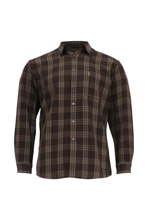 Saint Laurent Pre-Owned flannel checked shirt - Brown