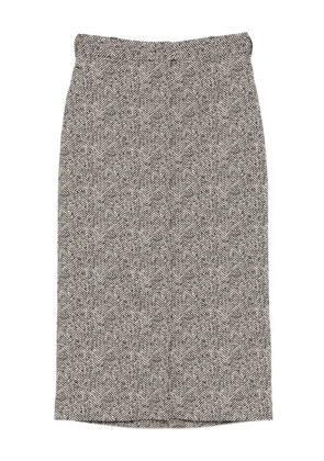 Rochas herringbone midi skirt - Grey