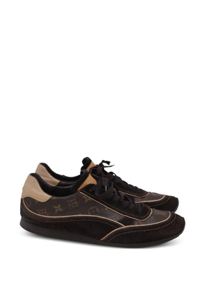 Louis Vuitton Pre-Owned Monogram panelled sneakers - Brown