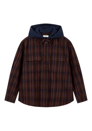 TOMBOY detachable-hood shirt - Brown