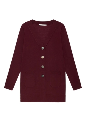 MALIPARMI button patch pocket cardigan - Red