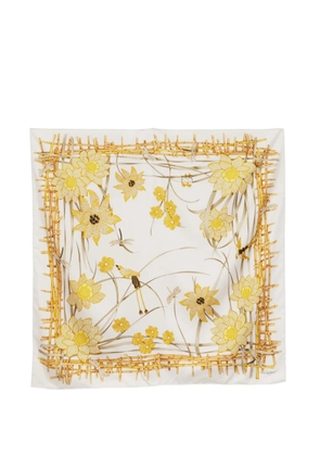 Cartier flower-print silk scarf - Neutrals
