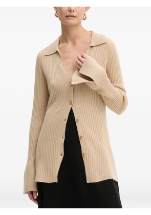 FROM FUTURE buttoned ribbed cardigan - Neutrals