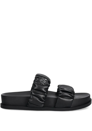Armani Exchange logo-plaque sandals - Black