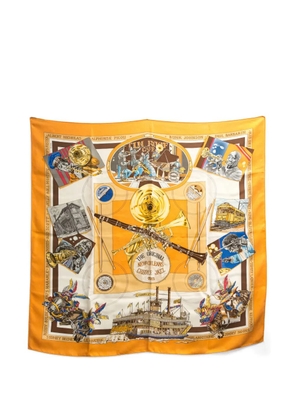 Hermès Pre-Owned 1996 New Orleans Creole Jazz 1923 silk scarf - Orange