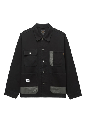 Alpha Industries contrast-panel cotton jacket - Black