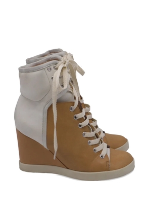 See By Chloé Vintage wedge-heel high-top sneakers - Brown