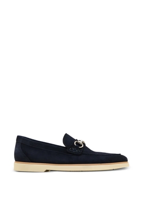 Magnanni topstitched suede loafers - Blue