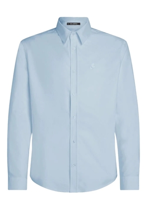Karl Lagerfeld embroidered Oxford shirt - Blue