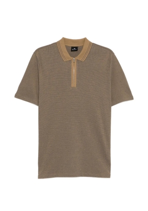 PS Paul Smith zipped polo shirt - Brown