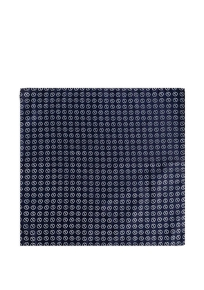Giorgio Armani logo-jacquard scarf - Blue