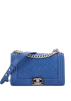 CHANEL Pre-Owned Boy Flap Bag Quilted Caviar Old Medium crossbody bag - Blue