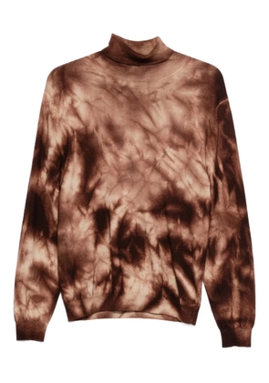 A.N.G.E.L.O. Vintage Upcycling tie-dye roll-neck sweater - Brown