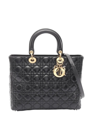 Christian Dior Pre-Owned 2010-2026 Large Lambskin Cannage Lady Dior satchel - Black