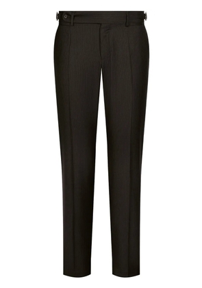 Dolce & Gabbana tapered-leg pinstripe-pattern trousers - Black