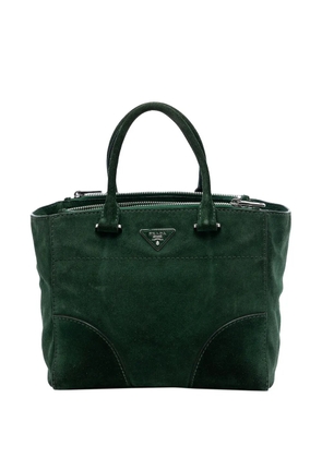 Prada Pre-Owned 2000-2025 Scamosciato Double Zip satchel - Green
