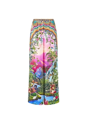 Camilla Turkish Delight button-front palazzo pants - Pink