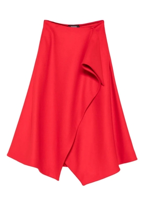 Rochas ruffle midi skirt - Red