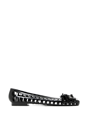 HEAVENLY JELLY beaded ballet flats - Black