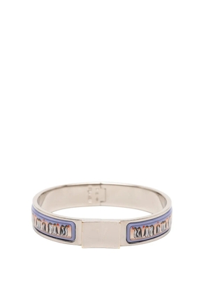 Hermès Pre-Owned 2000-2015 Narrow Enamel Penguin Loquet Hinge Bangle PM costume bracelet - Purple