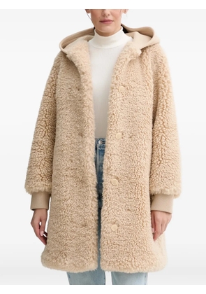 Marc O'Polo teddy-texture hooded coat - Neutrals