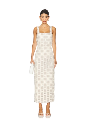 Tularosa Anna Maxi Dress in Nude. Size L. Also in S, XXS.