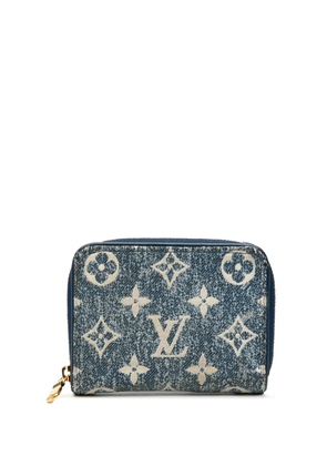 Louis Vuitton Pre-Owned 2021-2025 Monogram Jacquard Denim Zippy Purse coin pouch - Blue