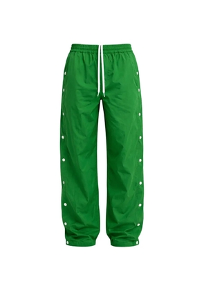 Tibi drawstring straight-leg trousers - Green