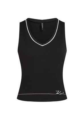 Karl Lagerfeld signature V-neck lounge loungewear - Black